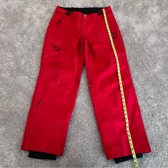 Descente Men’s Ski Snow Pants Size Large Red Style-D5-8154EB Outdoor Zip $199 , - Picture 7 of 16